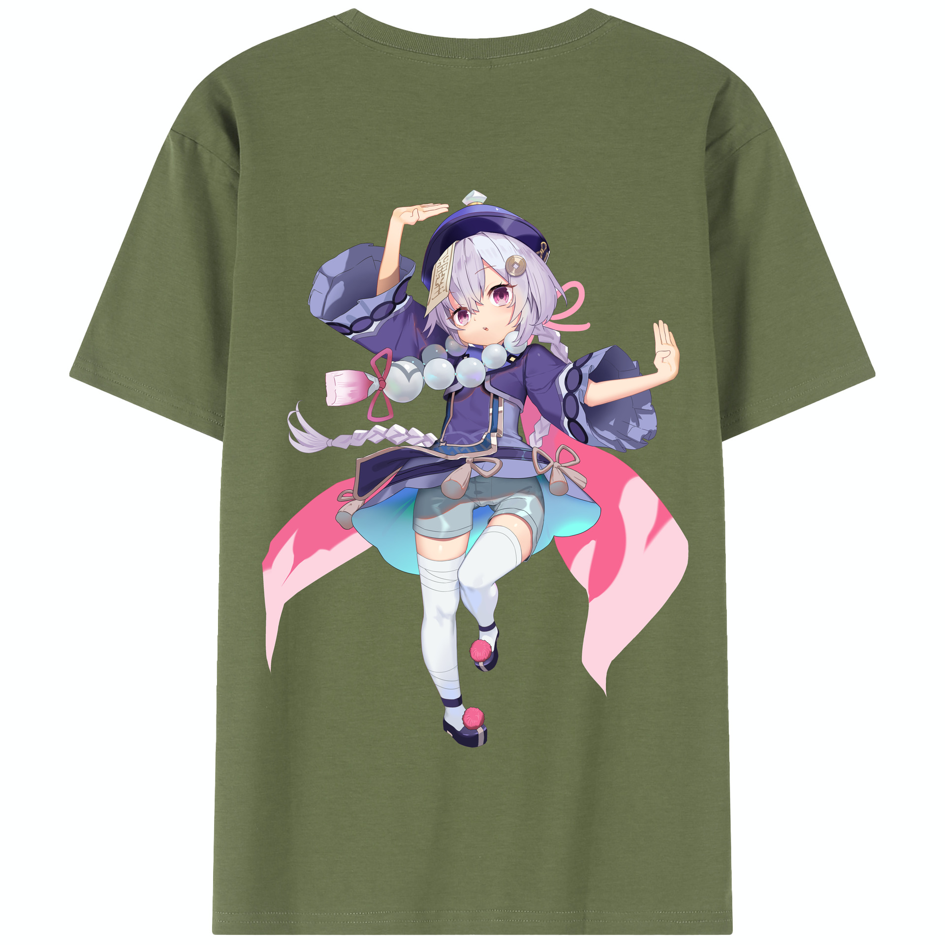 げんし神 七七 なな  genshin Nana 綿100％半袖Tシャツ（背面プリント）